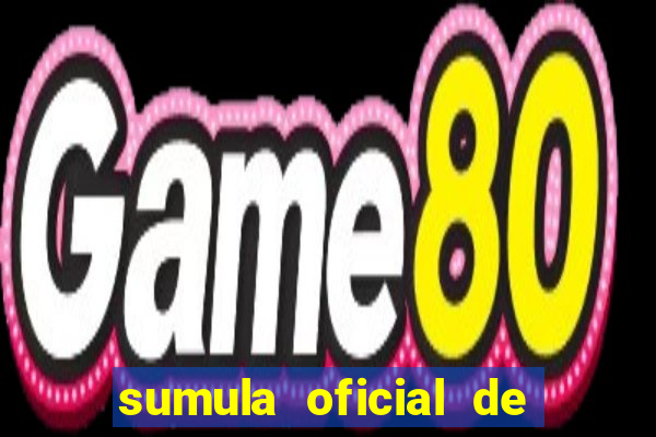 sumula oficial de futebol 7 society excel